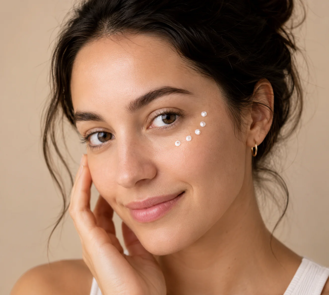 Woman applying product beneath her eye